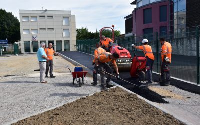 Réaménagement du parking du collège Paul Langevin, rue Dufaud – Sécurité renforcée pour tous les usagers !